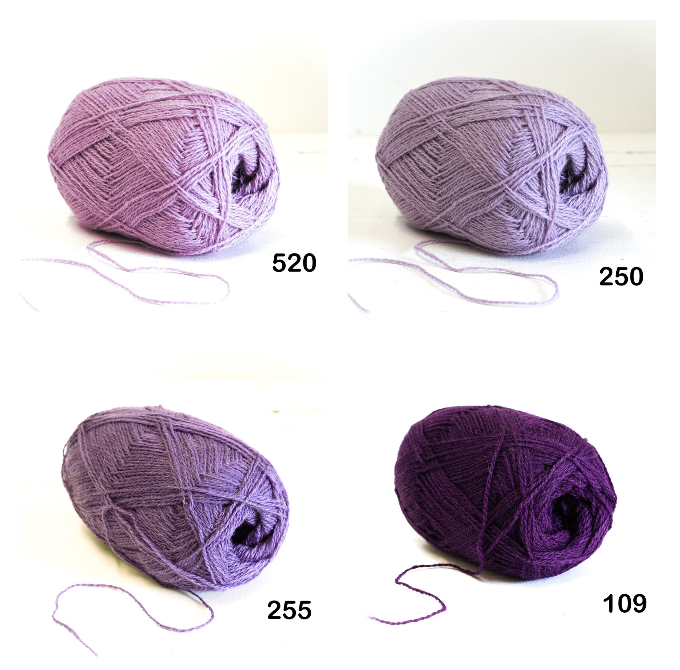 100% Wool Yarn ball : 100g/ 3,5 oz - Fingering - for Knitting, Crochet, Weaving - 60 colors
