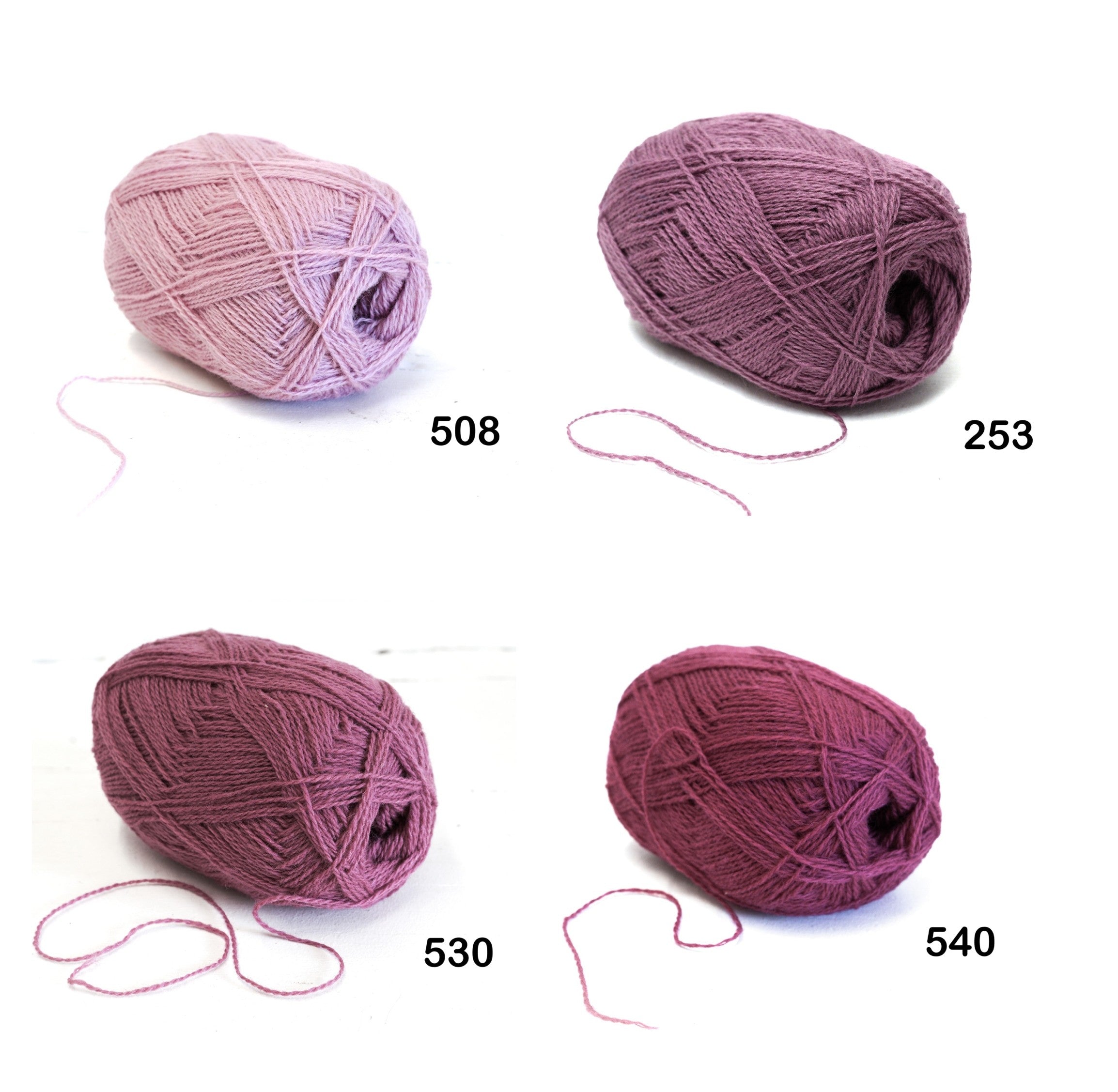100% Wool Yarn ball : 100g/ 3,5 oz - Fingering - for Knitting, Crochet, Weaving - 60 colors