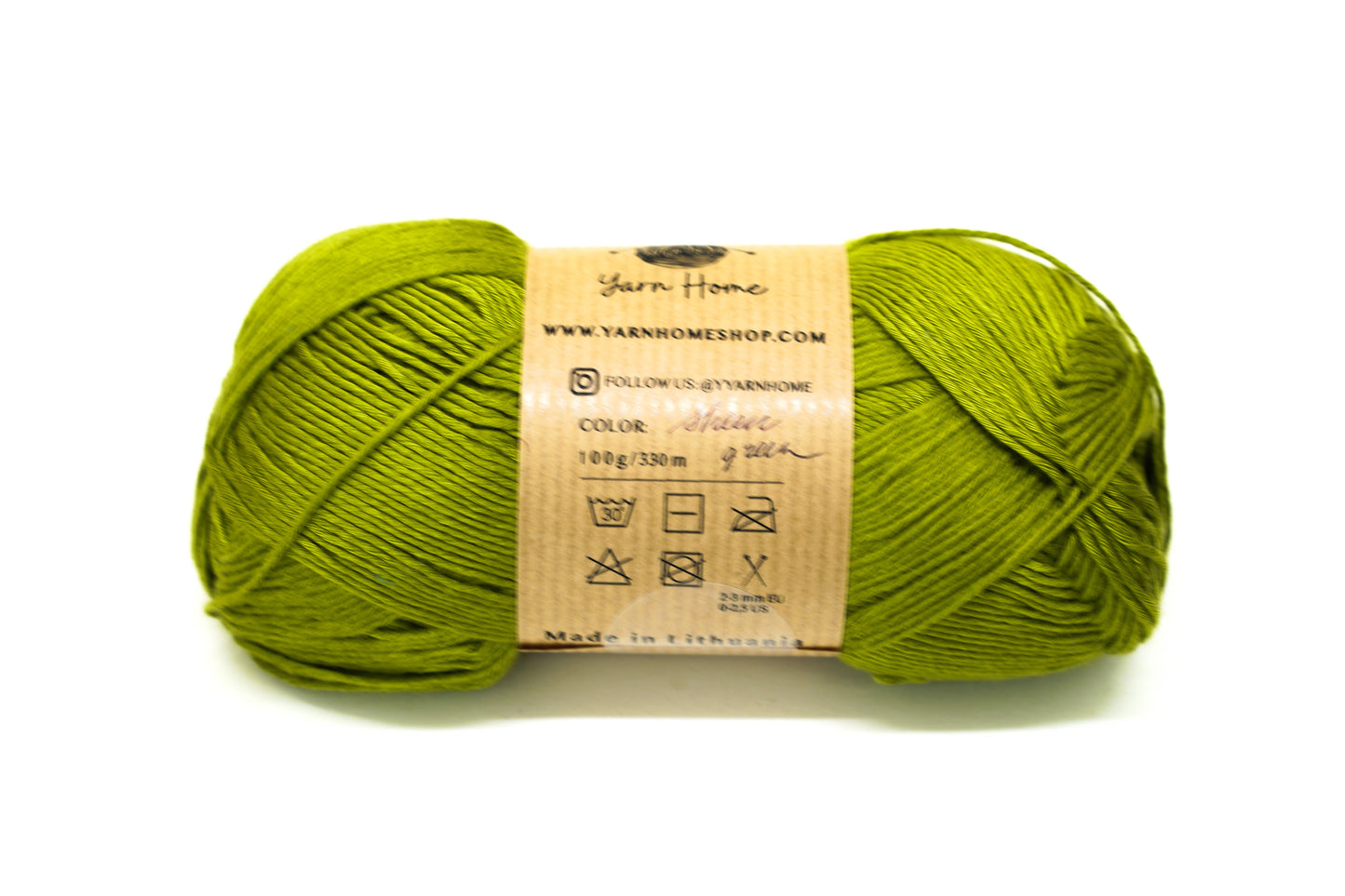 Sheen green bamboo yarn 100g/3,5oz.
