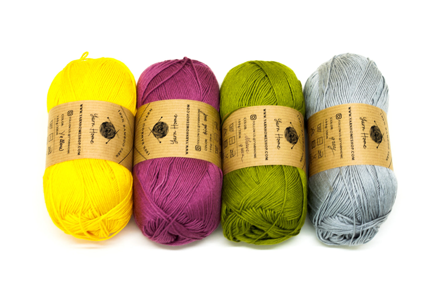 Sheen green bamboo yarn 100g/3,5oz.