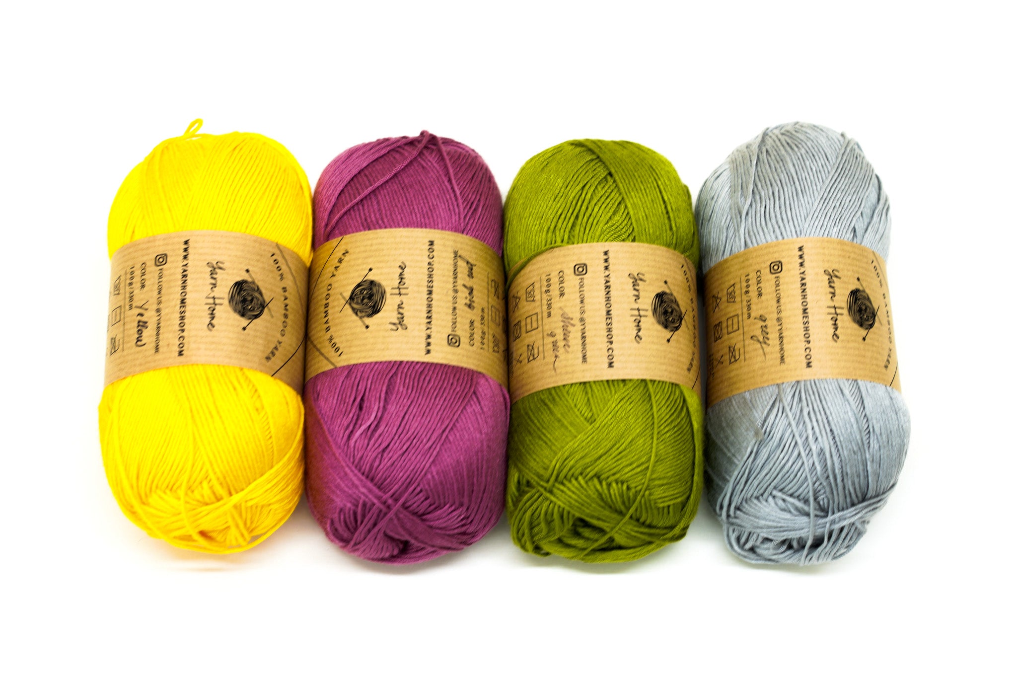 Sheen green bamboo yarn 100g/3,5oz.