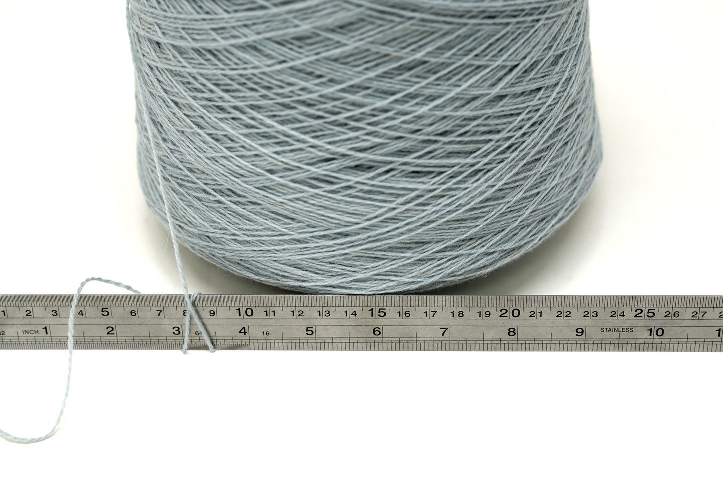 Cloud blue soft merino wool in cone - 900g / 31,7oz.