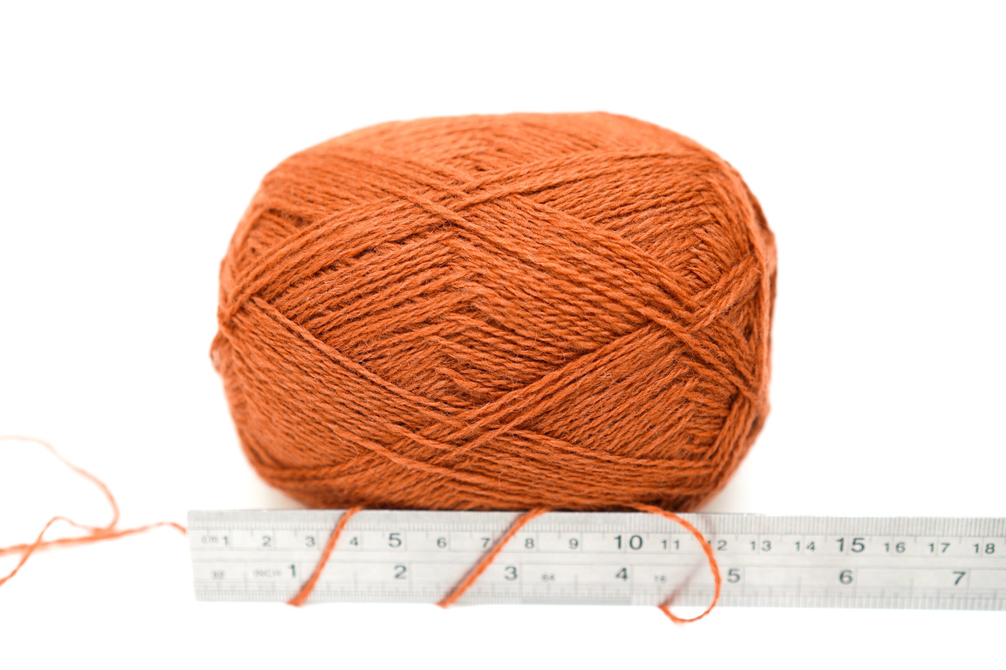Brick Color wool yarn 100g./3,5oz - 274
