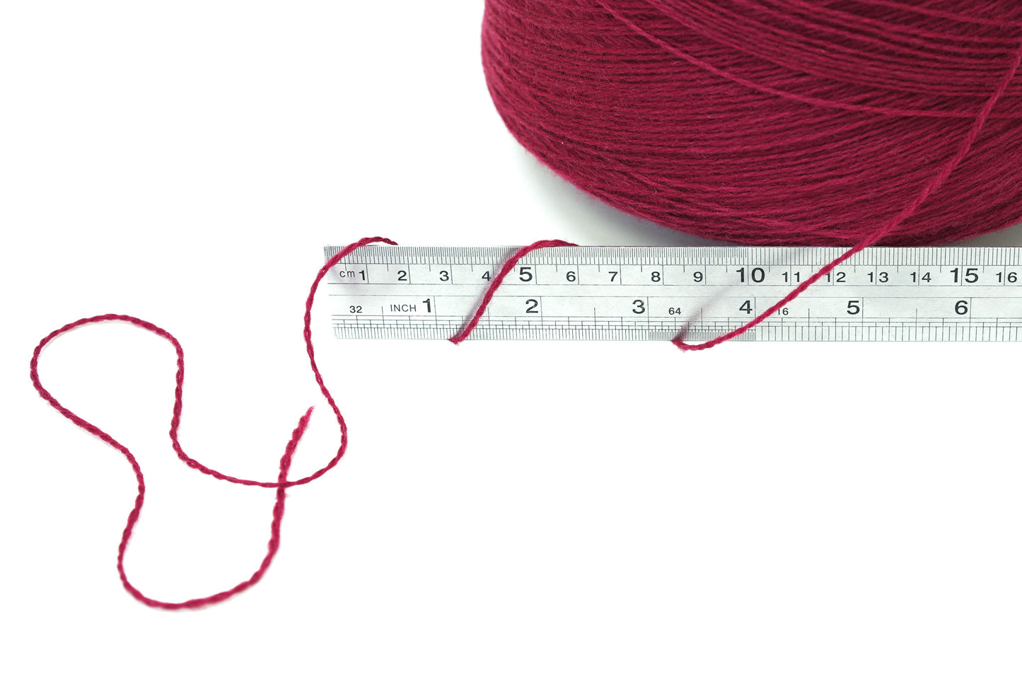 Beetroot purple soft merino wool in cone - 900g / 31,7oz.