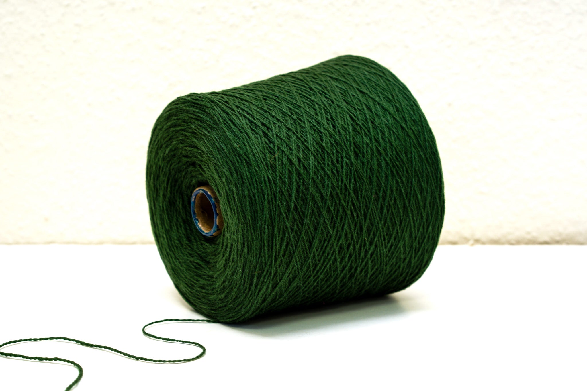 Forest green soft merino wool in cone - 900g/31,7oz.