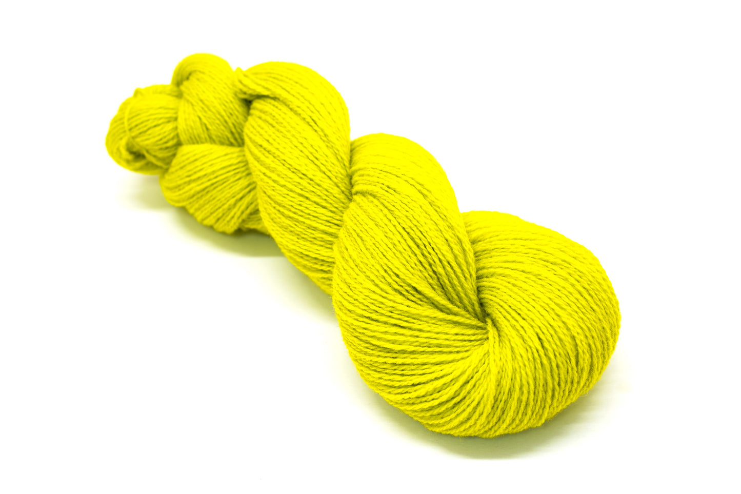 Neon green New Zealand lace wool yarn - 340
