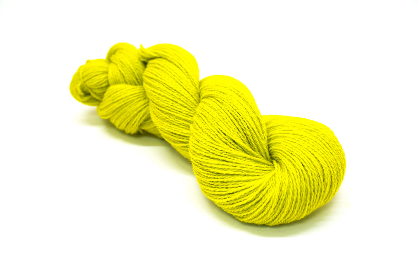 Neon green New Zealand lace wool yarn - 340