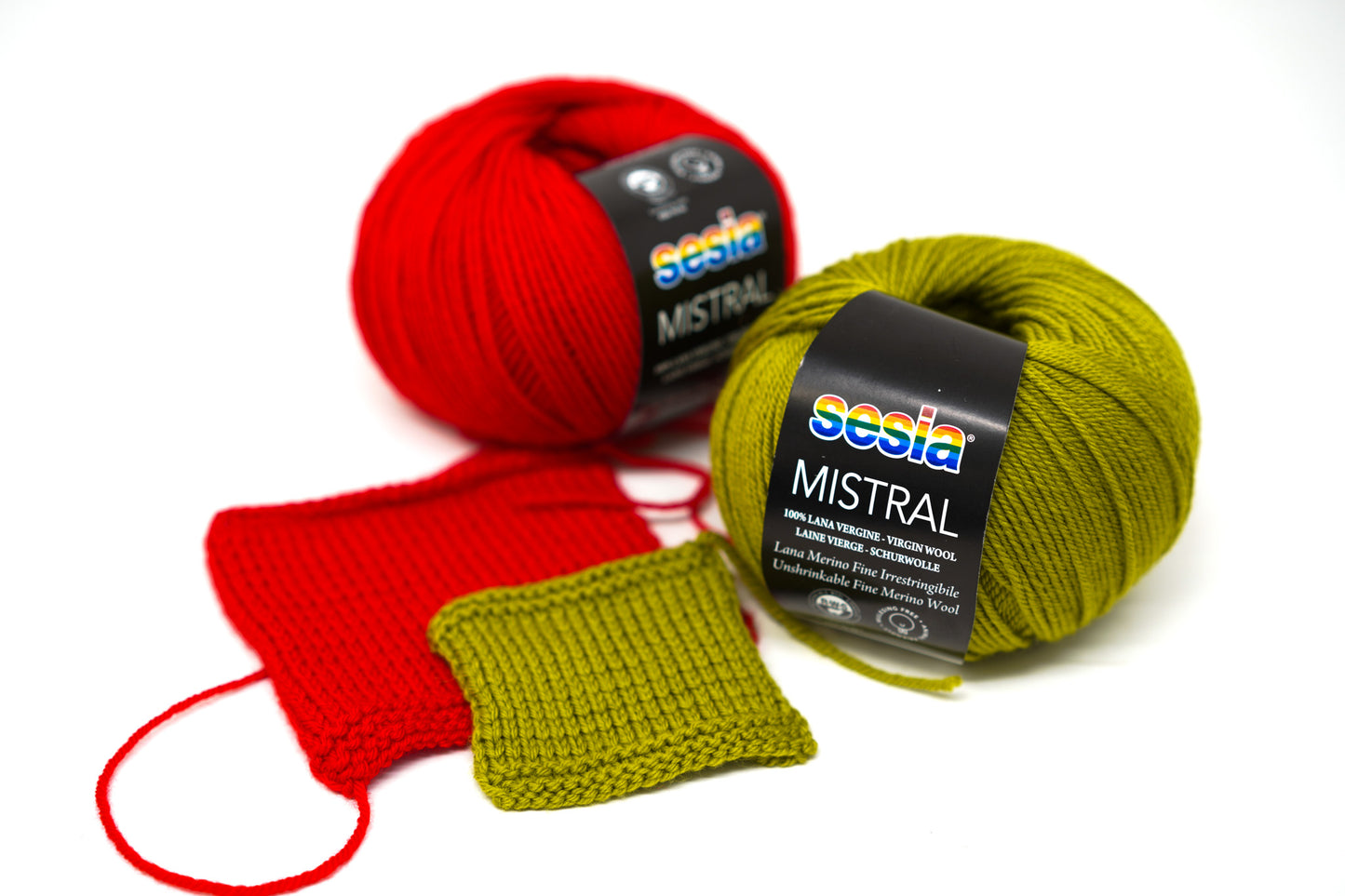 SESIA Mistral virgin wool in 23 bright colors 50g./175m