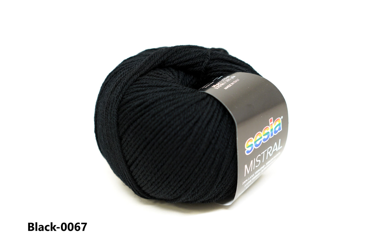 Black - 0067 - SESIA Mistral virgin wool 50g/175m