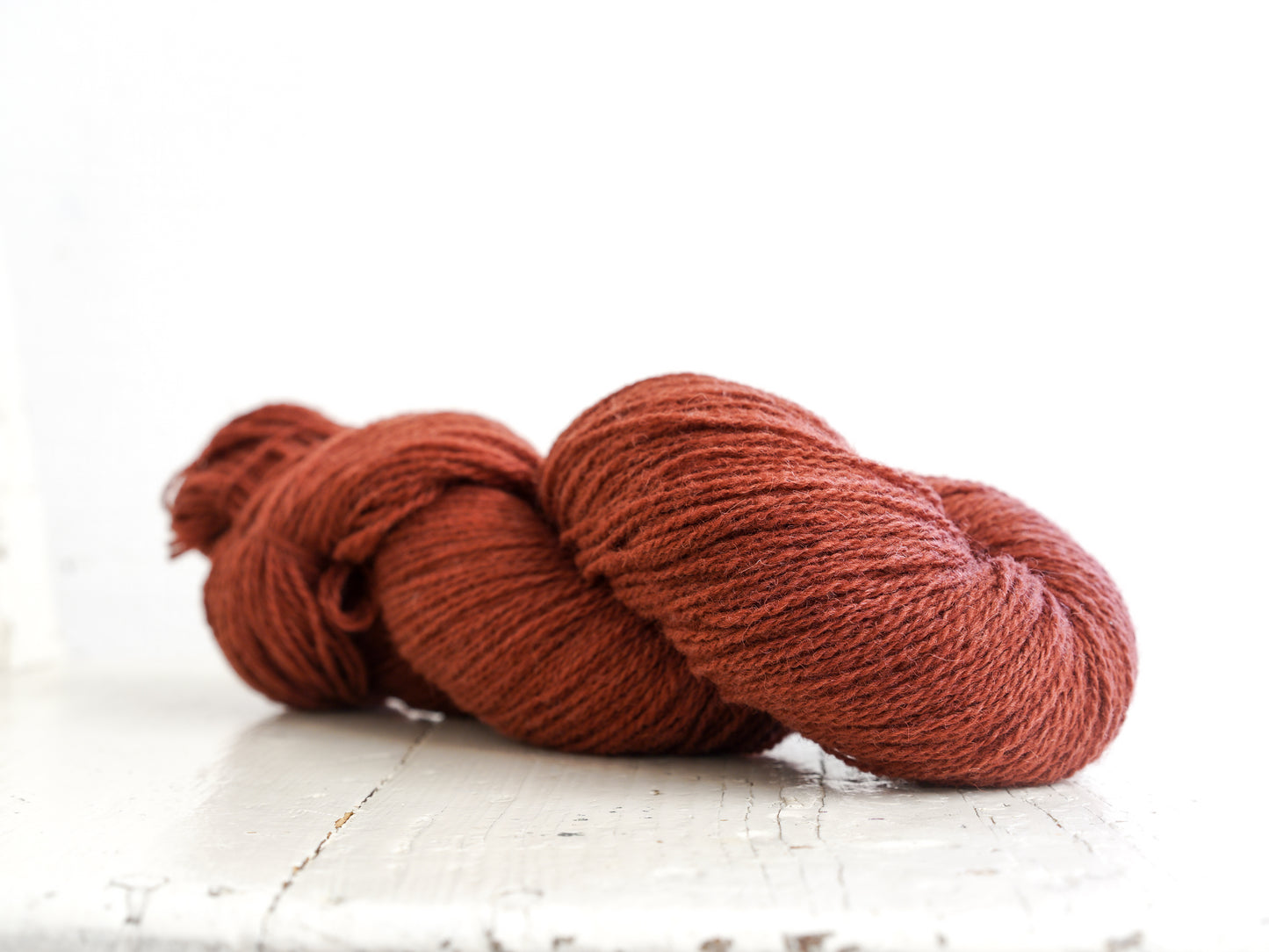 Burnt brick brown wool yarn - 276