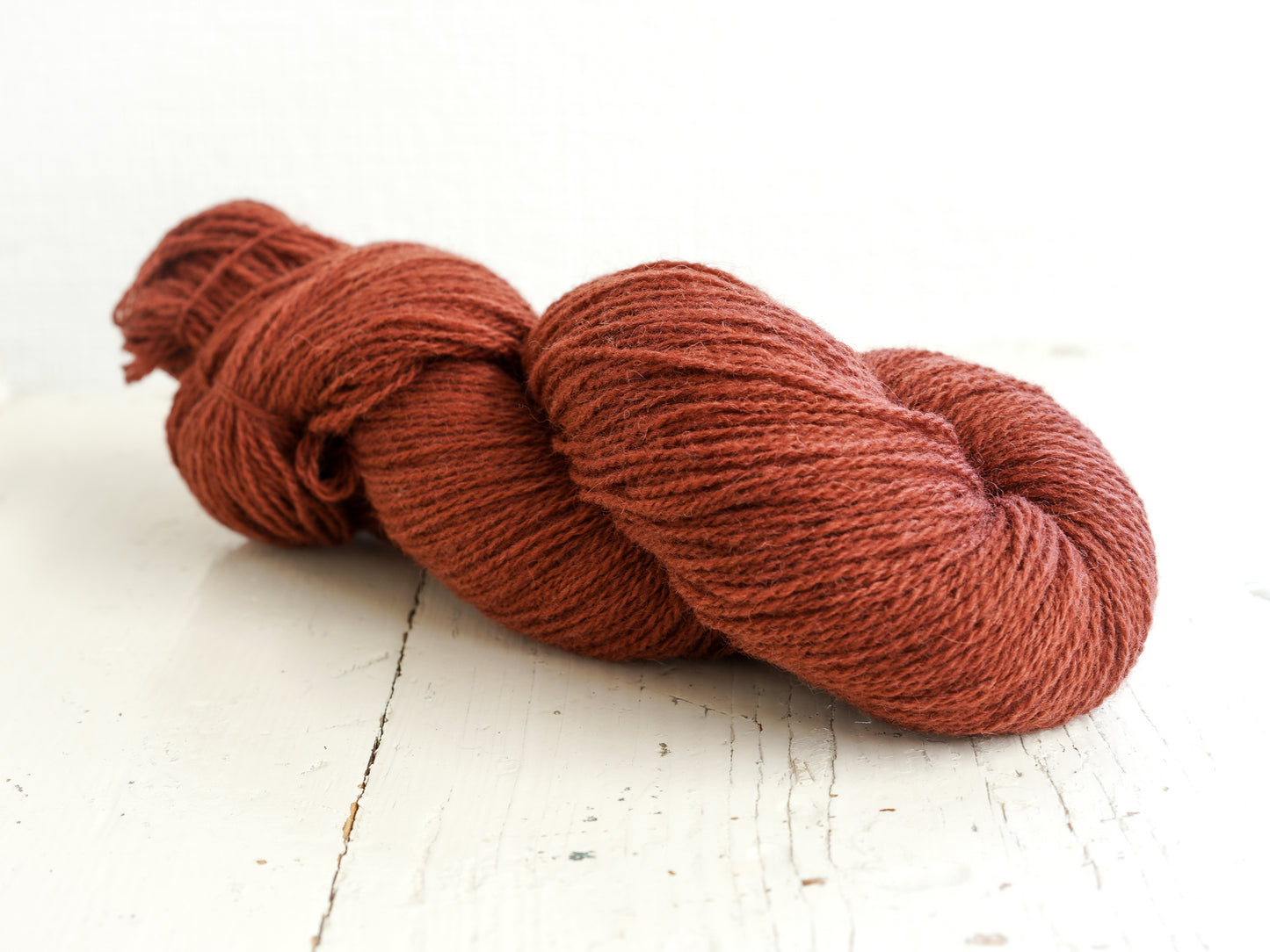 Burnt brick brown wool yarn - 276