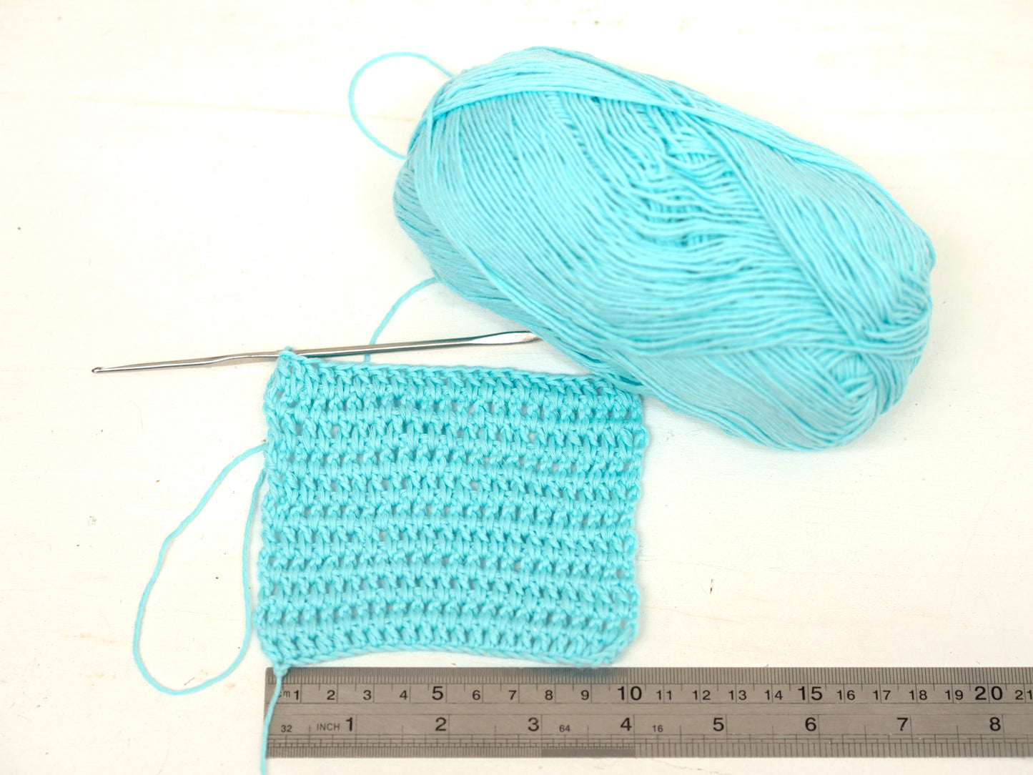 Blue-mint bamboo yarn