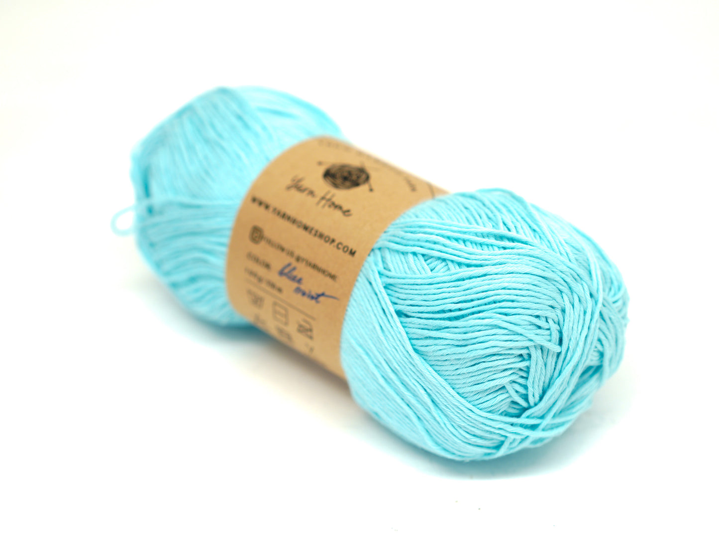 Blue-mint bamboo yarn