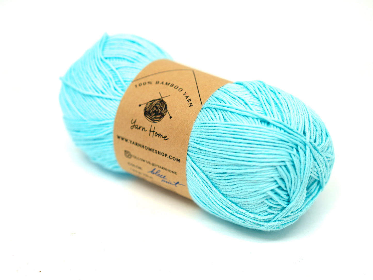 Blue-mint bamboo yarn