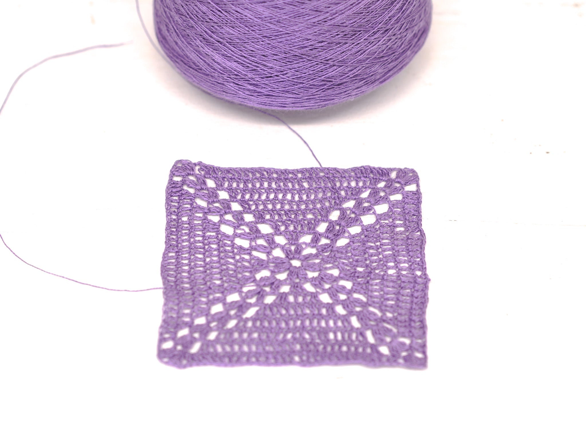 Lilac Linen Yarn: Baltic Flax, Lace Knitting, Crochet (100g/1000m in Cone)
