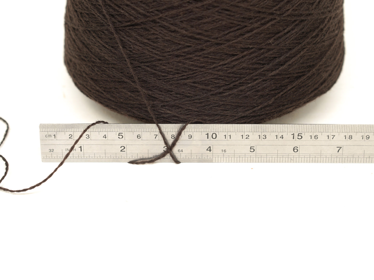 Dark brown color wool in cone - 269
