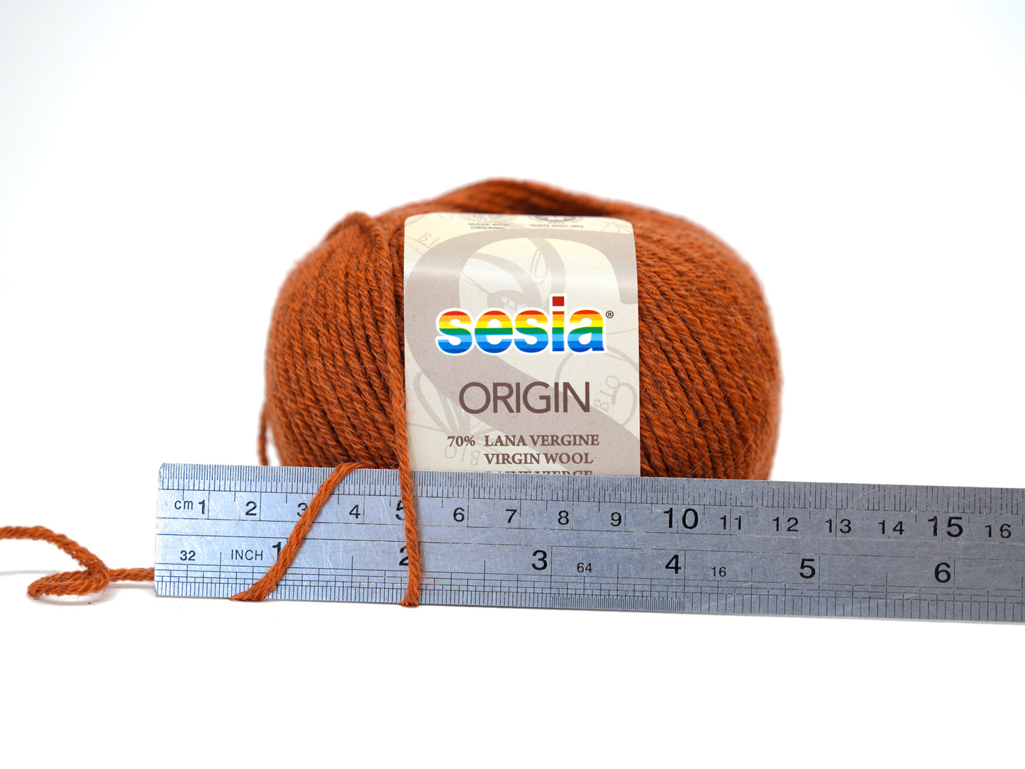 Rusty orange SESIA Origin – 70% Virgin Wool Alpaca blend, 50g / 112m