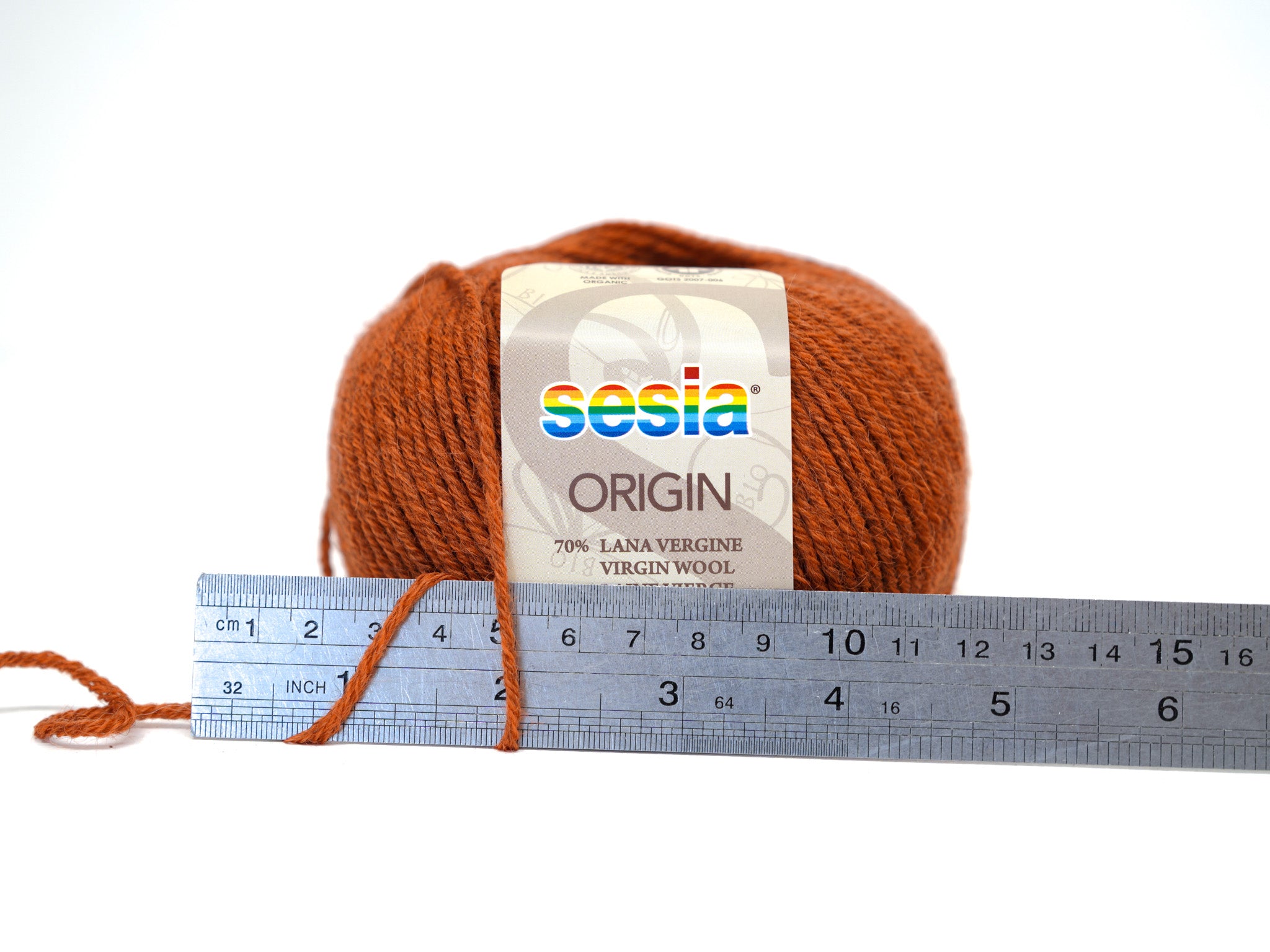 Rusty orange SESIA Origin – 70% Virgin Wool Alpaca blend, 50g / 112m