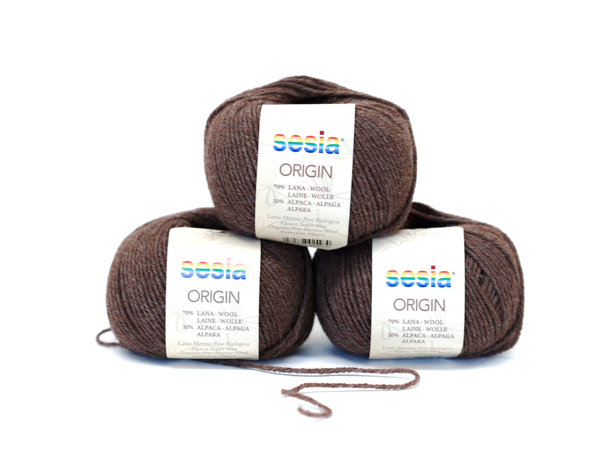 Grey-brown SESIA Origin – 70% Virgin Wool Alpaca blend, 50g / 112m