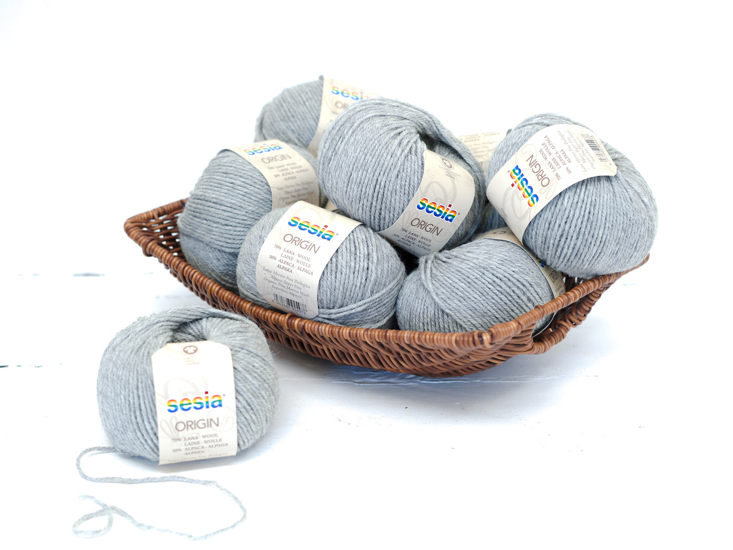 Grey SESIA Origin – 70% Virgin Wool Alpaca blend, 50g / 112m