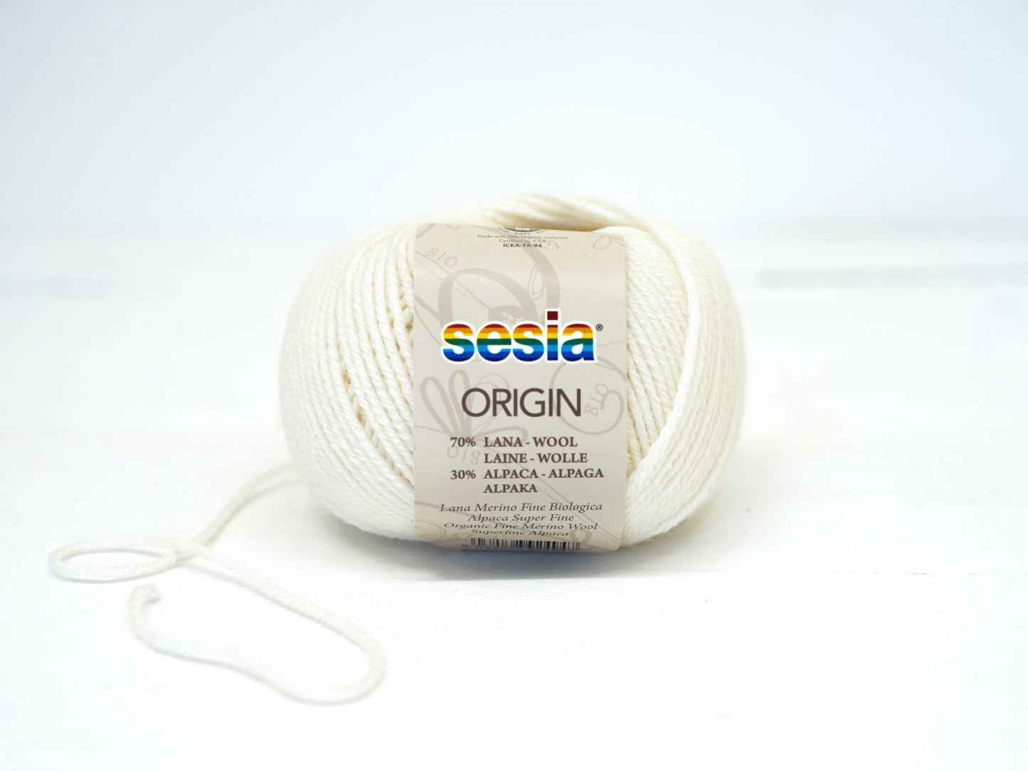 Milk white SESIA Origin – 70% Virgin Wool Alpaca blend, 50g / 112m