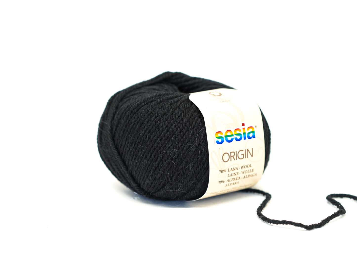 Black SESIA Origin – 70% Virgin Wool Alpaca blend, 50g / 112m