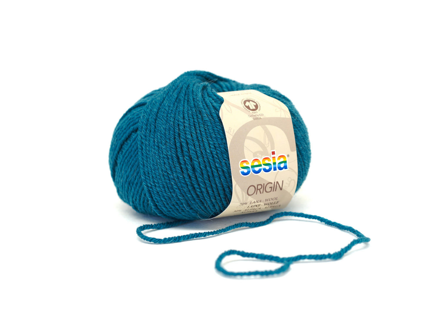 Emerald blue SESIA Origin – 70% Virgin Wool Alpaca blend, 50g / 112m