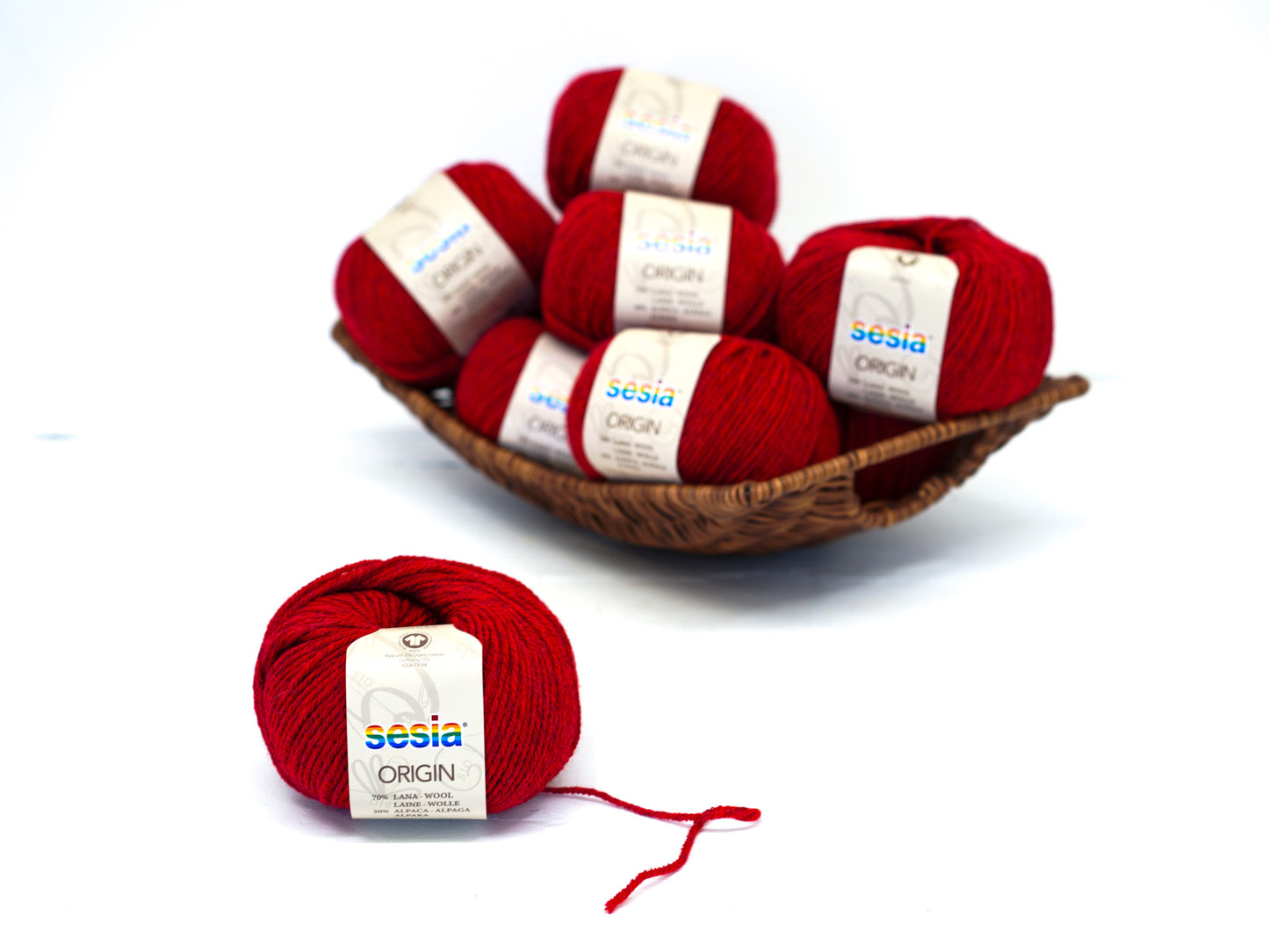 Dusty red SESIA Origin – 70% Virgin Wool Alpaca blend, 50g / 112m