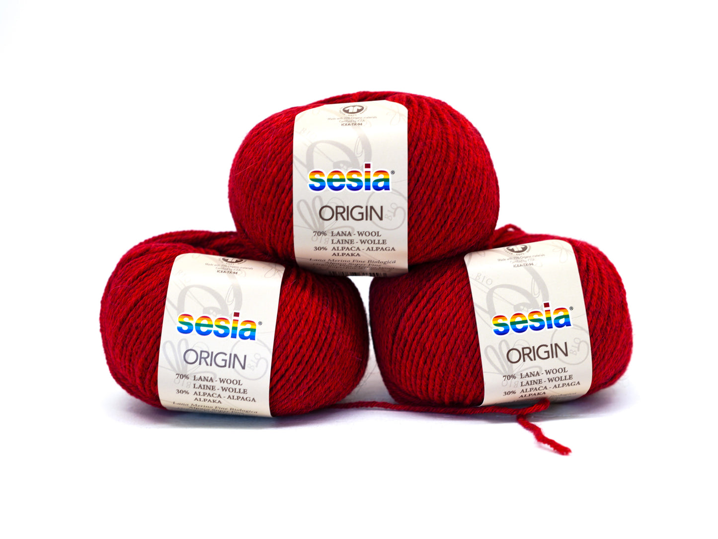 Dusty red SESIA Origin – 70% Virgin Wool Alpaca blend, 50g / 112m