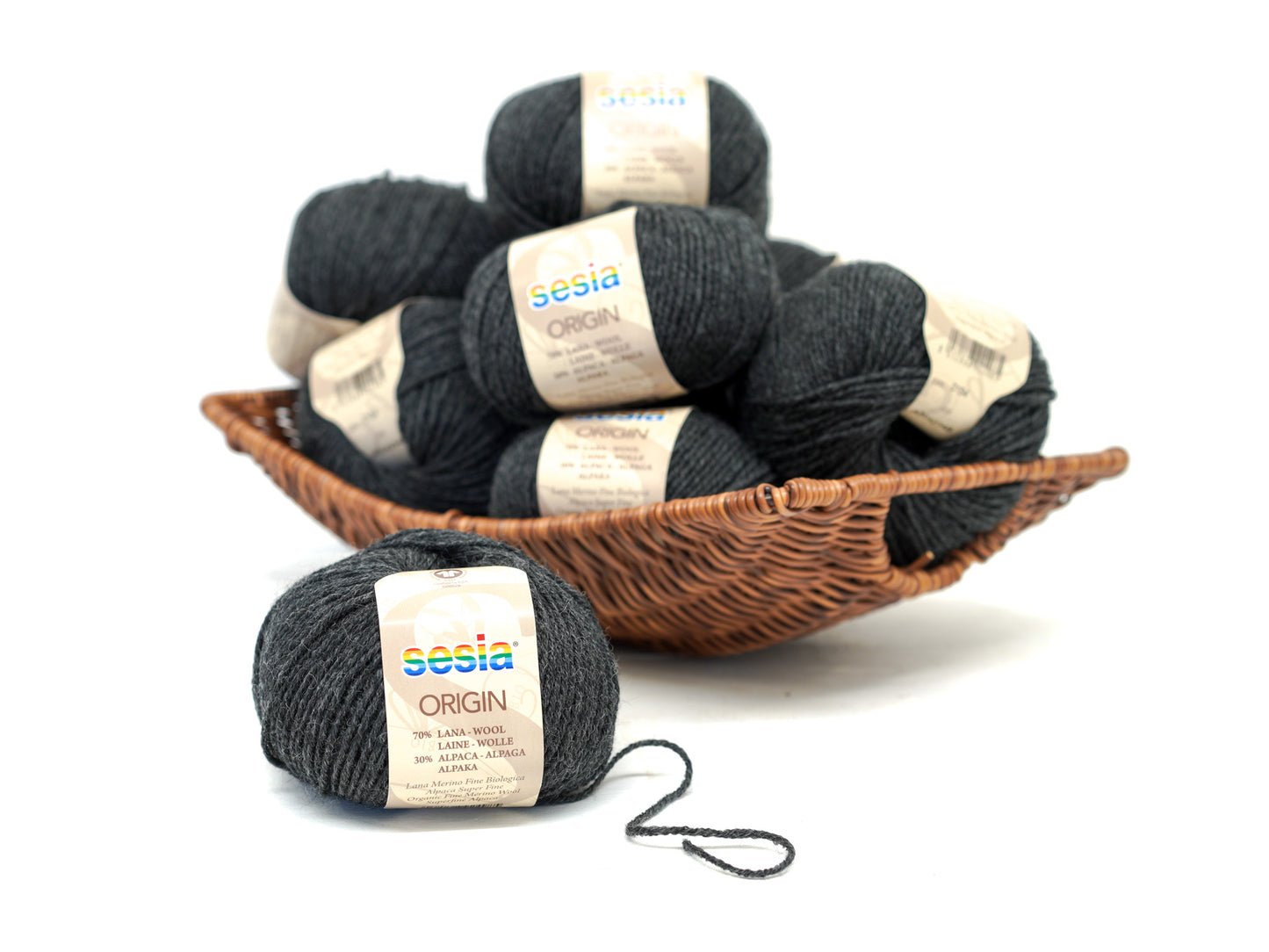 Dark Grey SESIA Origin – 70% Virgin Wool Alpaca blend, 50g / 112m