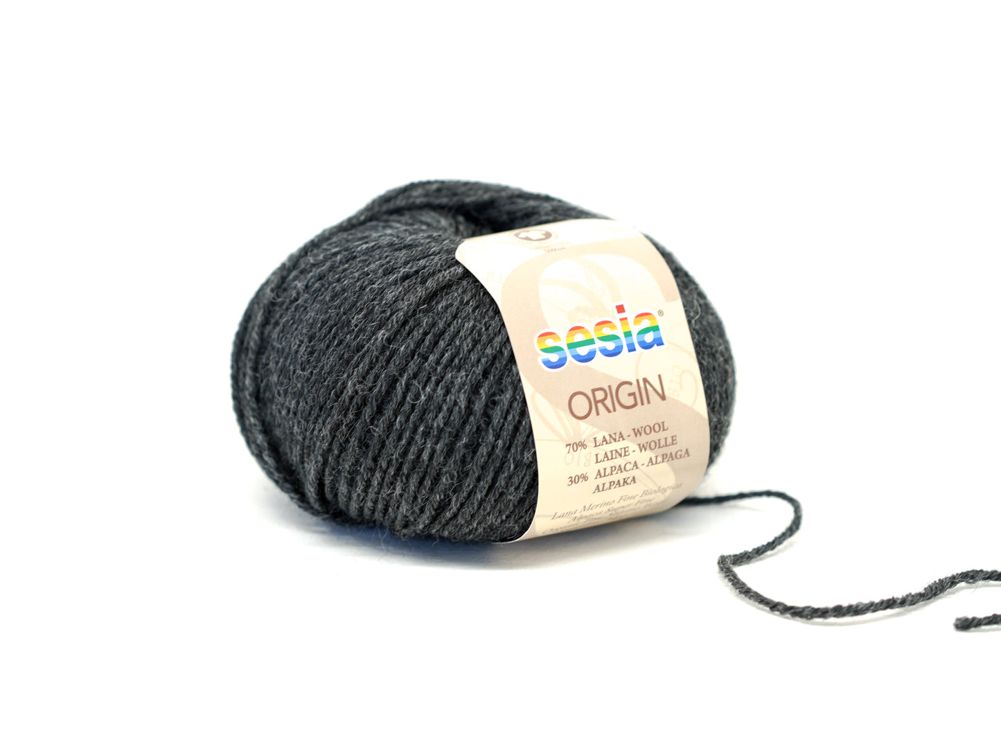Dark Grey SESIA Origin – 70% Virgin Wool Alpaca blend, 50g / 112m