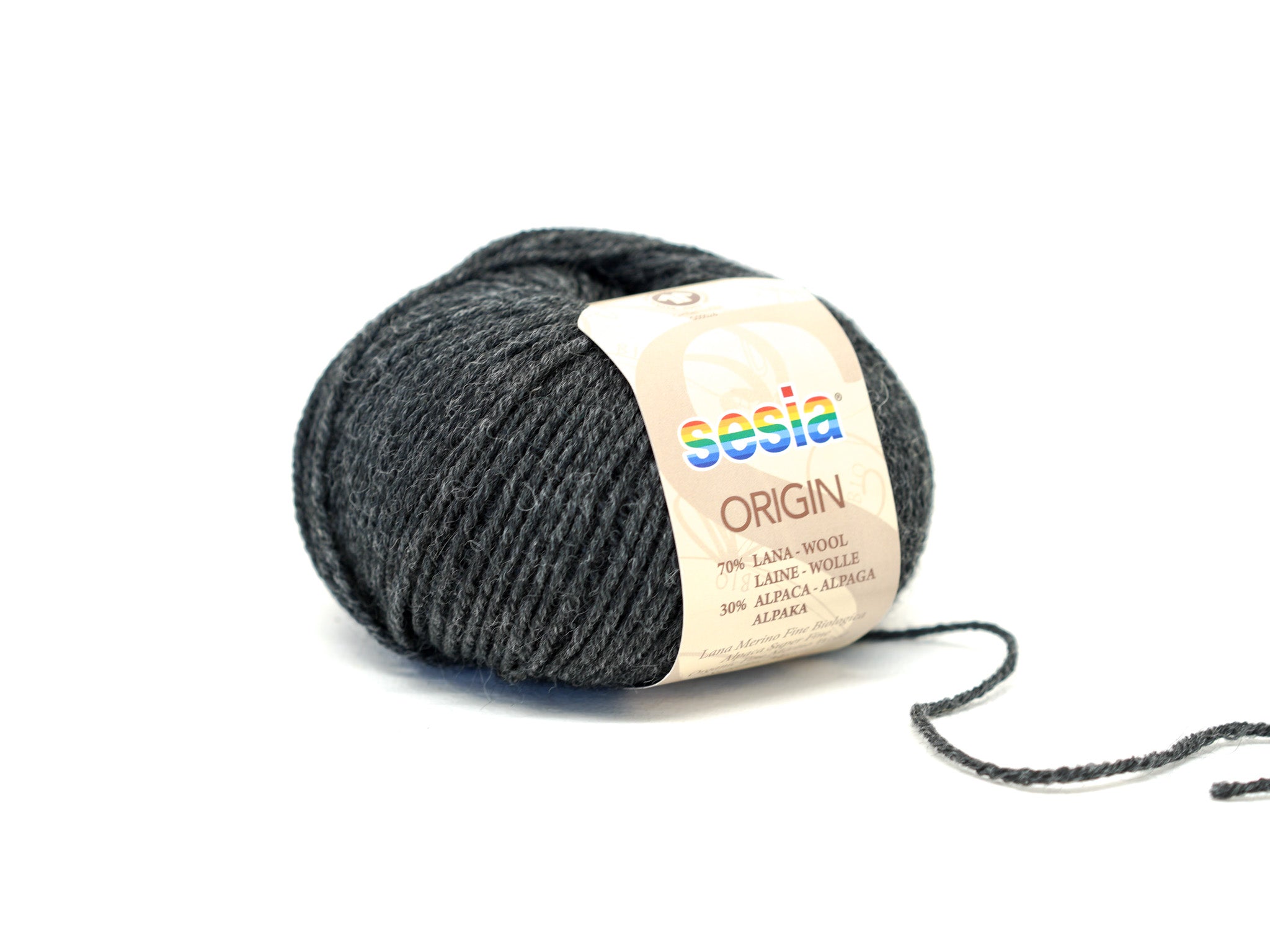 Dark Grey SESIA Origin – 70% Virgin Wool Alpaca blend, 50g / 112m