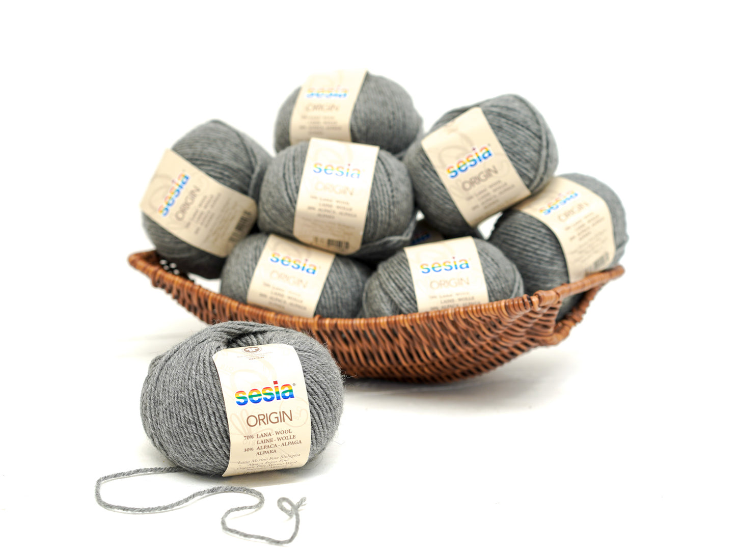 Graphite Grey SESIA Origin – 70% Virgin Wool Alpaca blend, 50g / 112m
