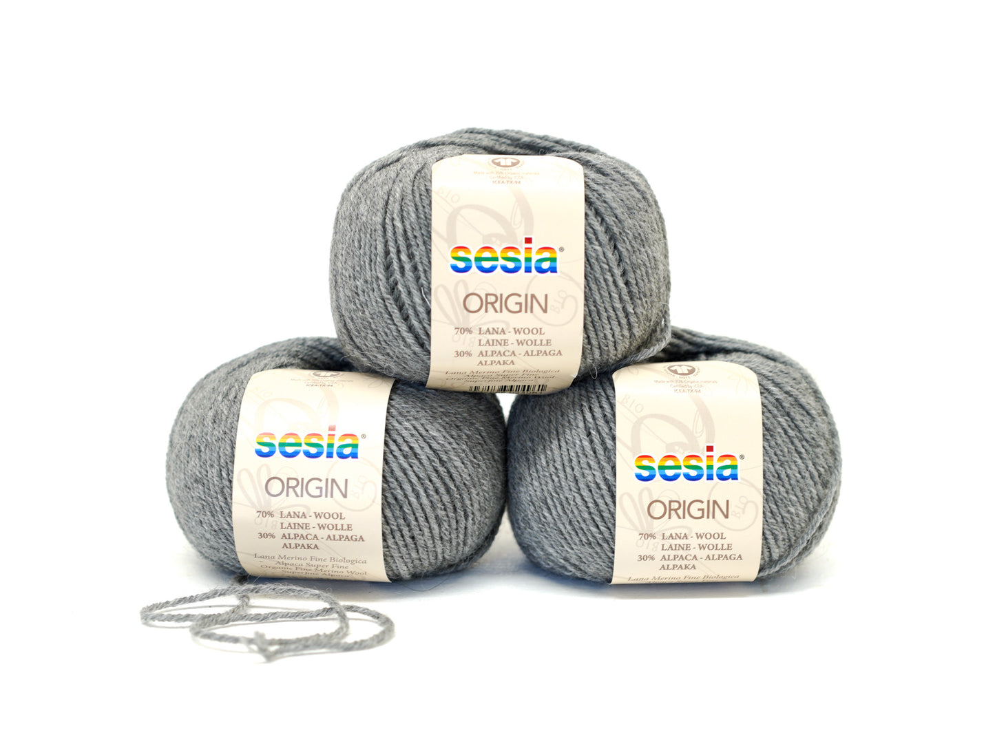 Graphite Grey SESIA Origin – 70% Virgin Wool Alpaca blend, 50g / 112m