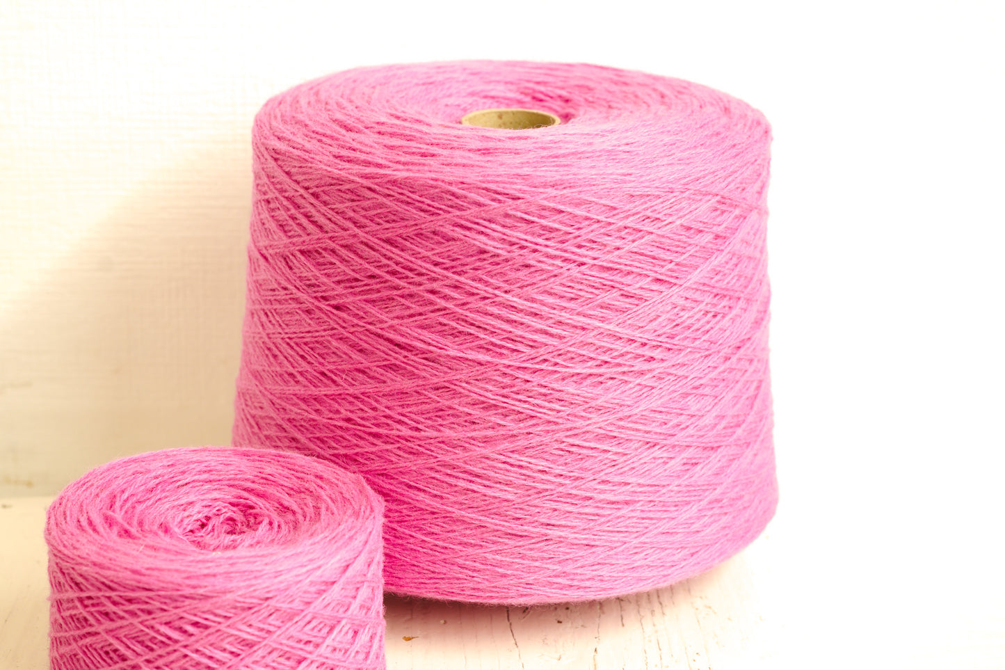 Rose fingering wool yarn in cones - 500