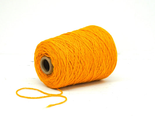 Saffron yellow carpet wool in cone - 730
