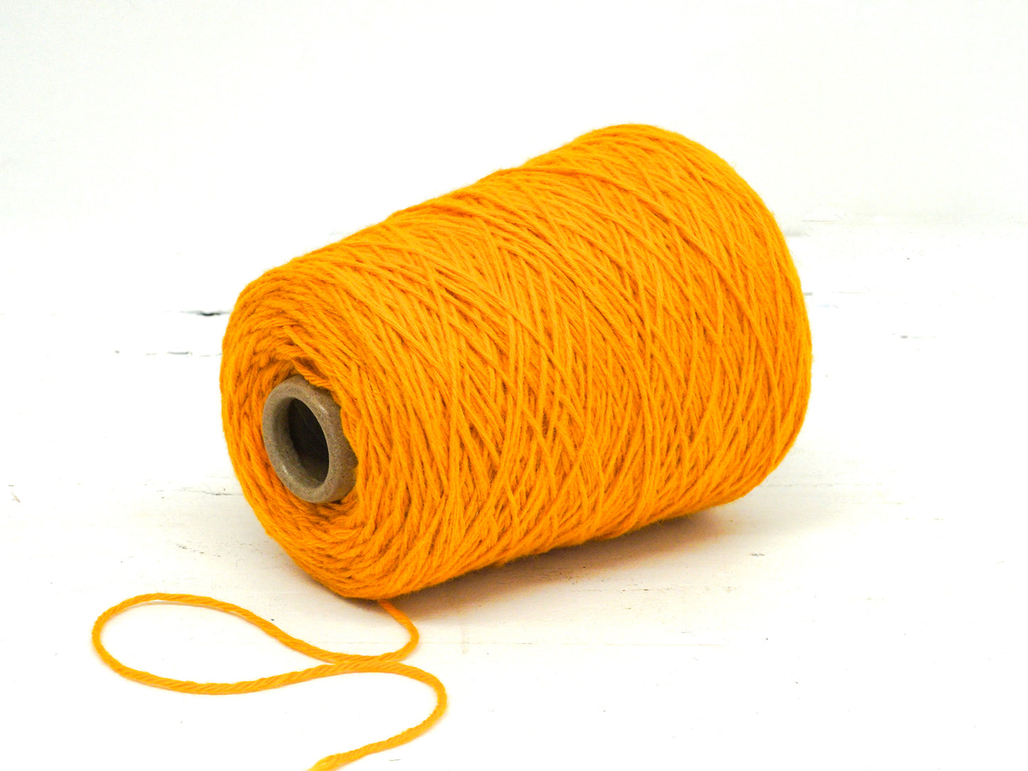 Saffron yellow carpet wool in cone - 730