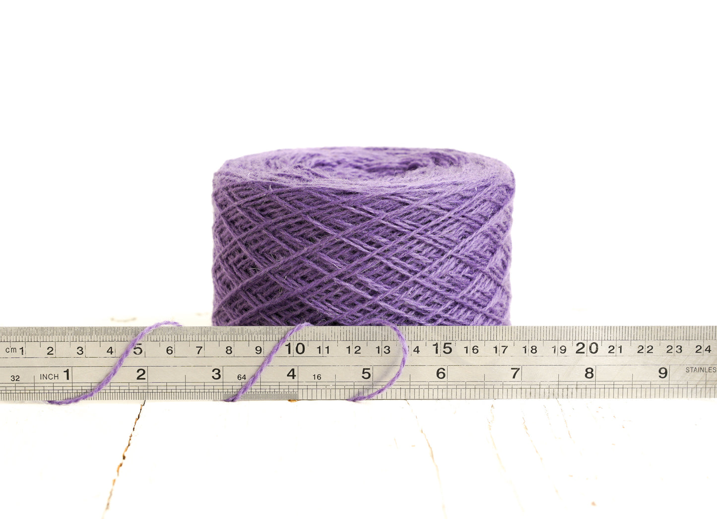 Light purple color wool yarn cone - 255 color