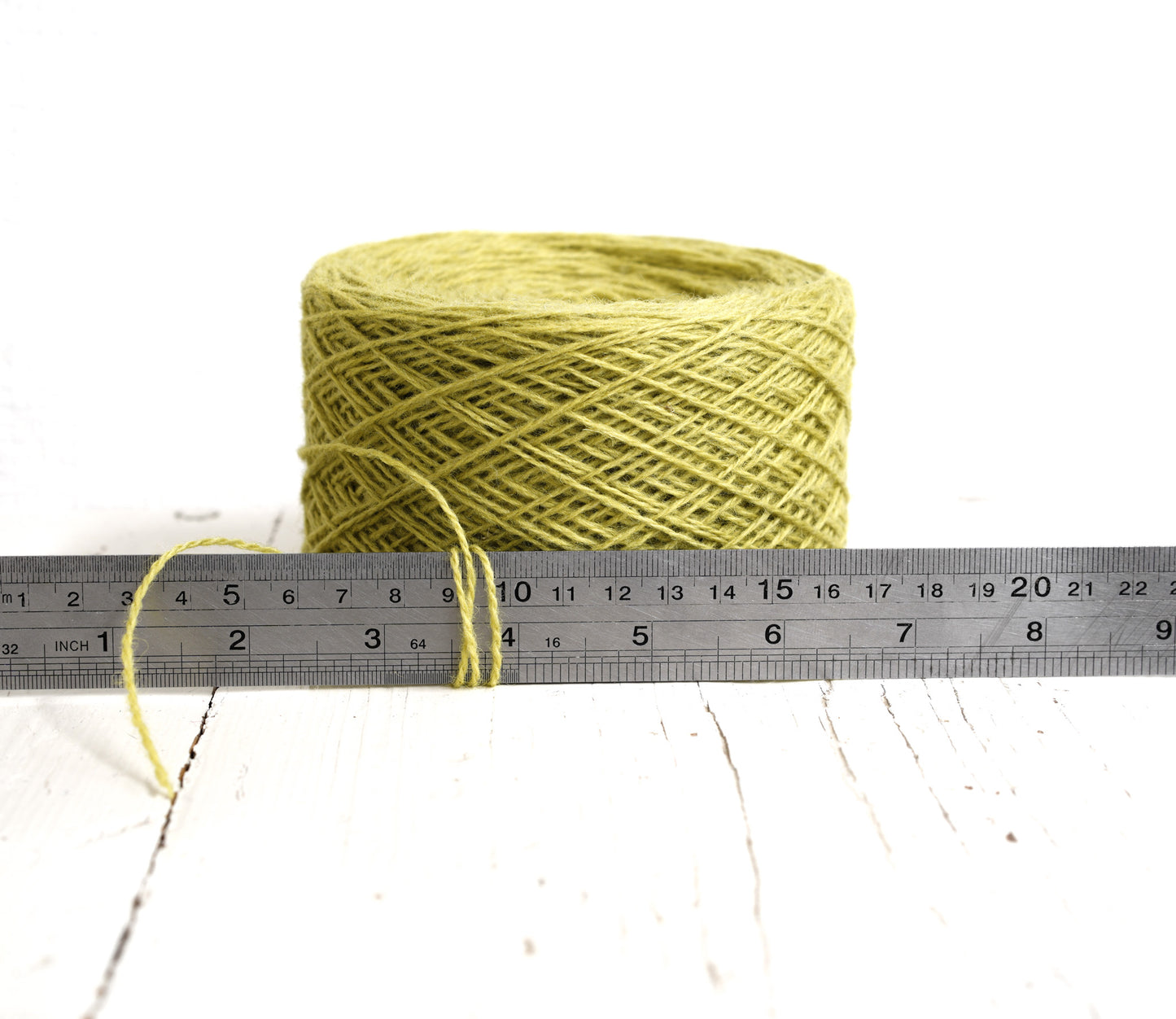 Soft green wool in cone - 330 Color