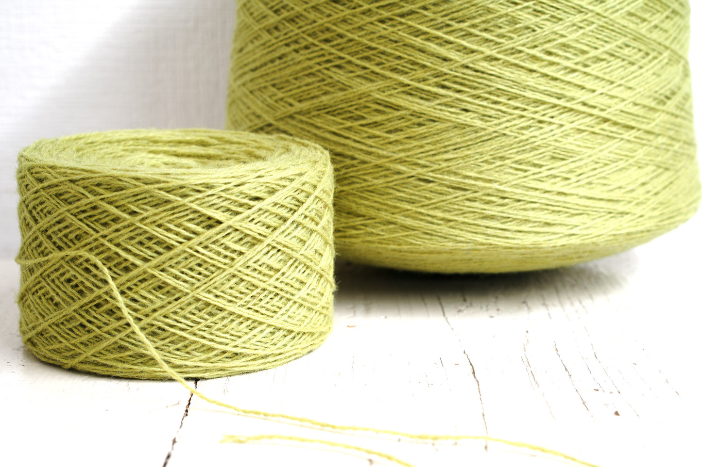 Soft green wool in cone - 330 Color