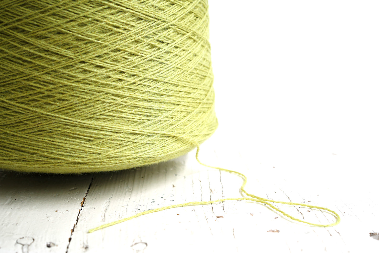 Soft green wool in cone - 330 Color