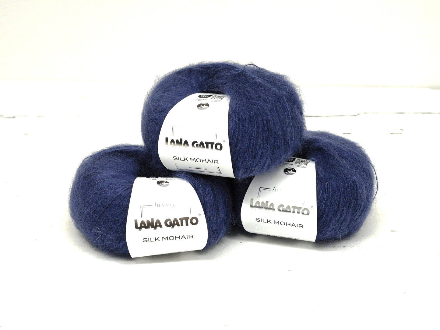 Muted Blue Luxury Lana Gatto Kid Mohair Silk yarn