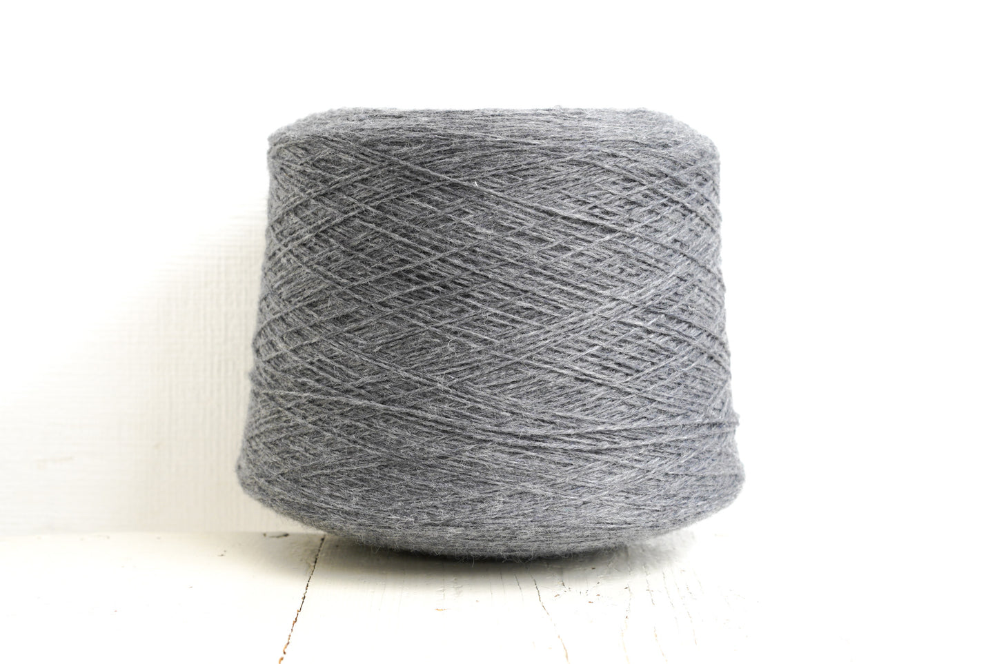 Mid Grey natural wool yarn in cone - 203