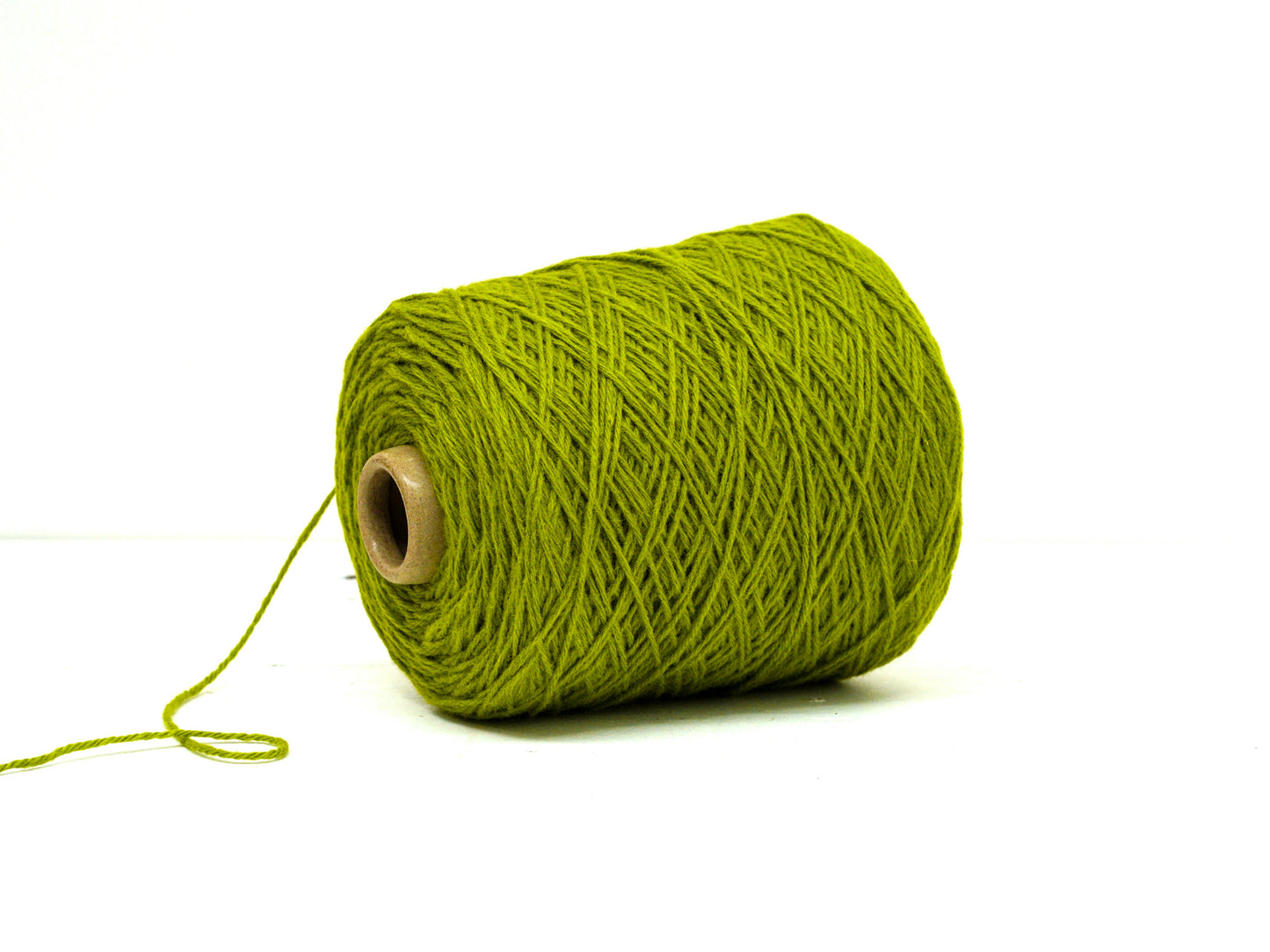 Lime green Carpet wool in cone - 57