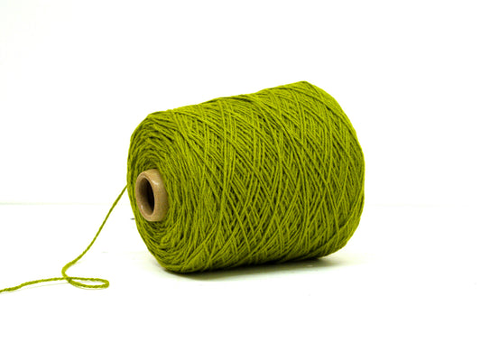 Lime green Carpet wool in cone - 57