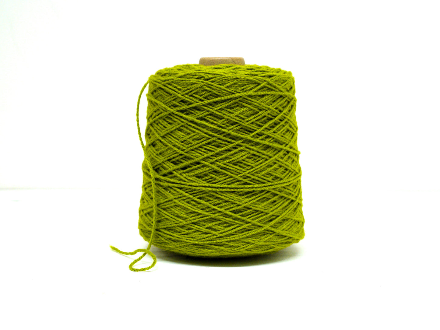 Lime green Carpet wool in cone - 57