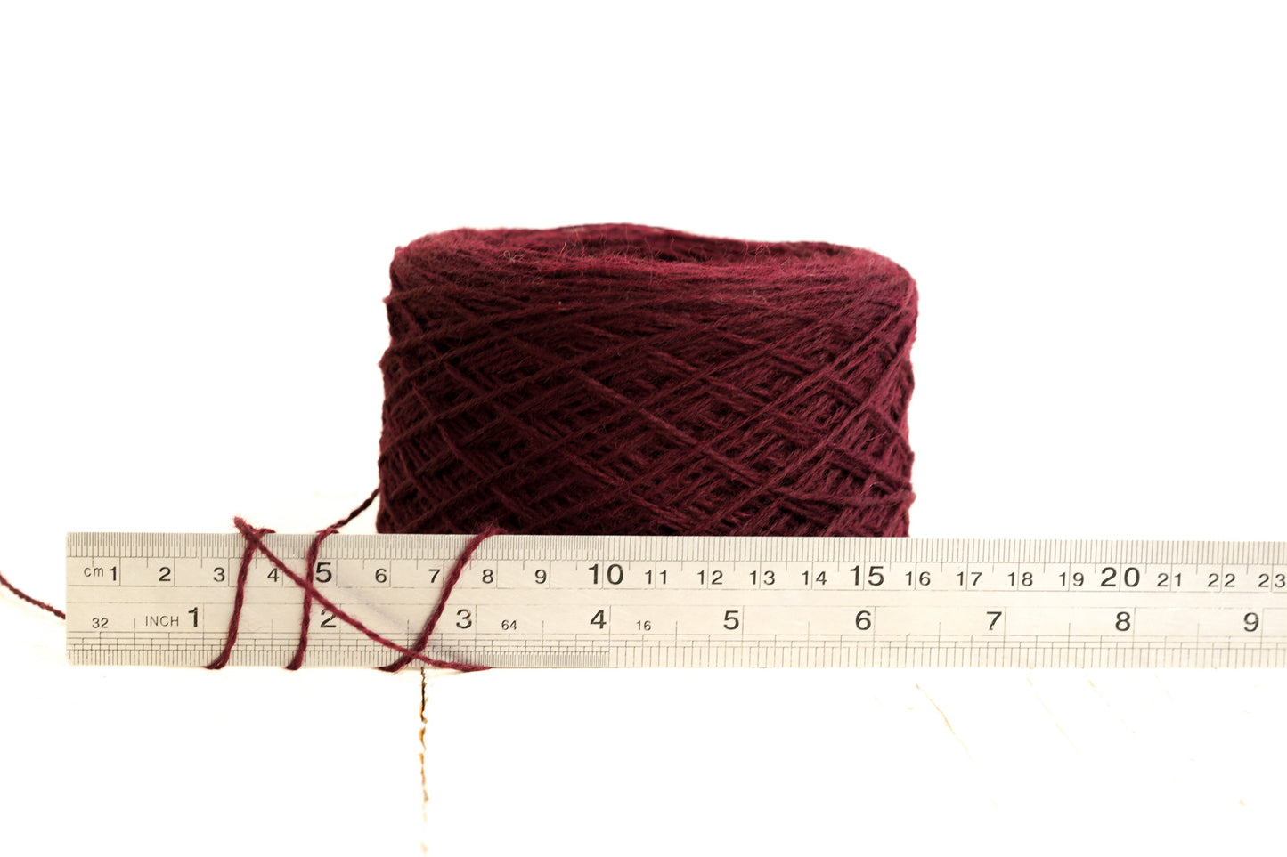 Burgundy Red fingering wool yarn in cones - 575