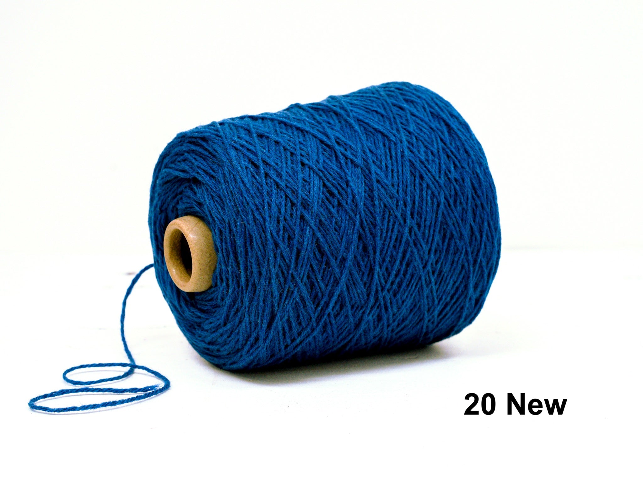Denim blue Carpet wool in cone - 20 New