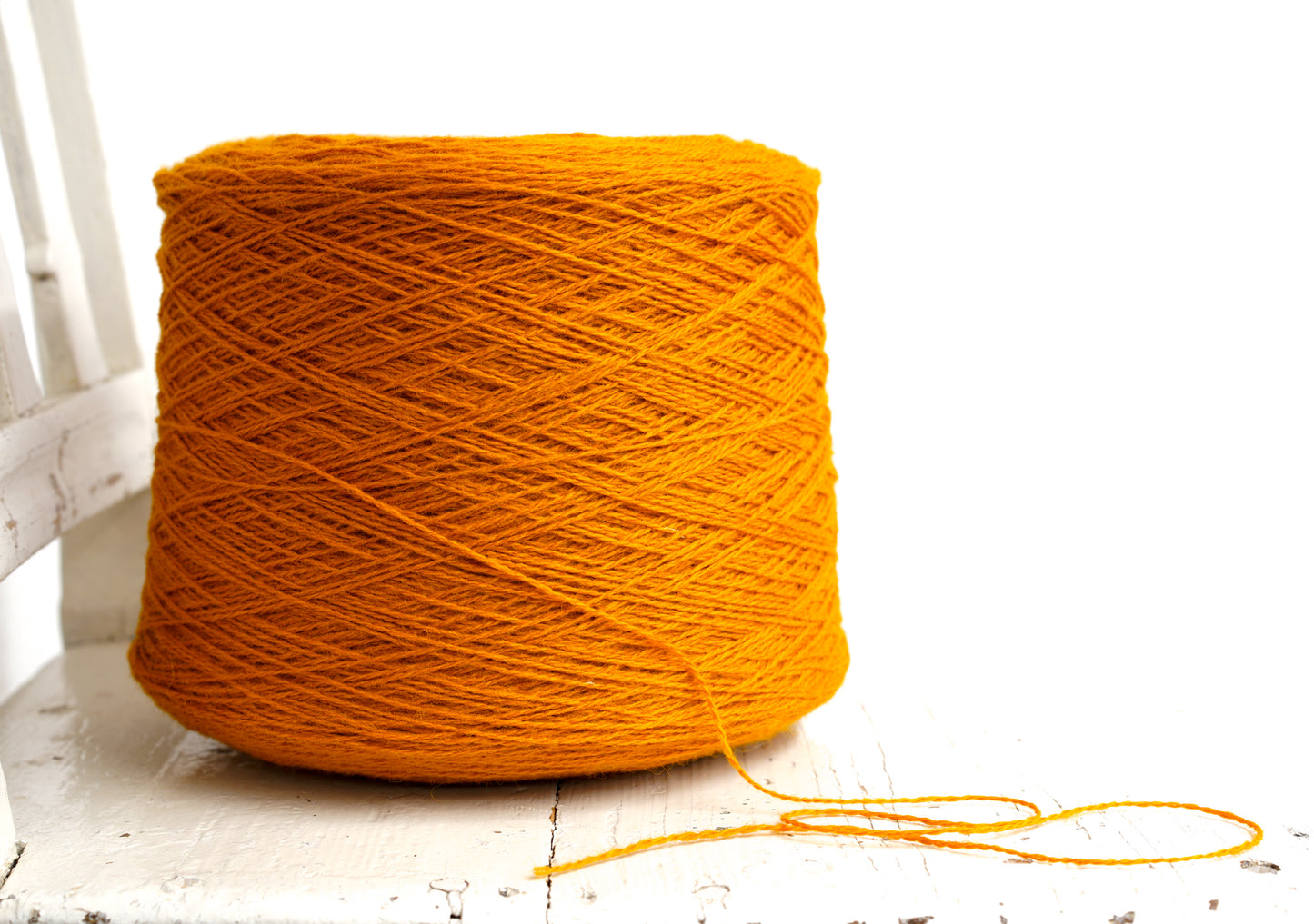 Pumpkin New Zealand wool in cone - 290