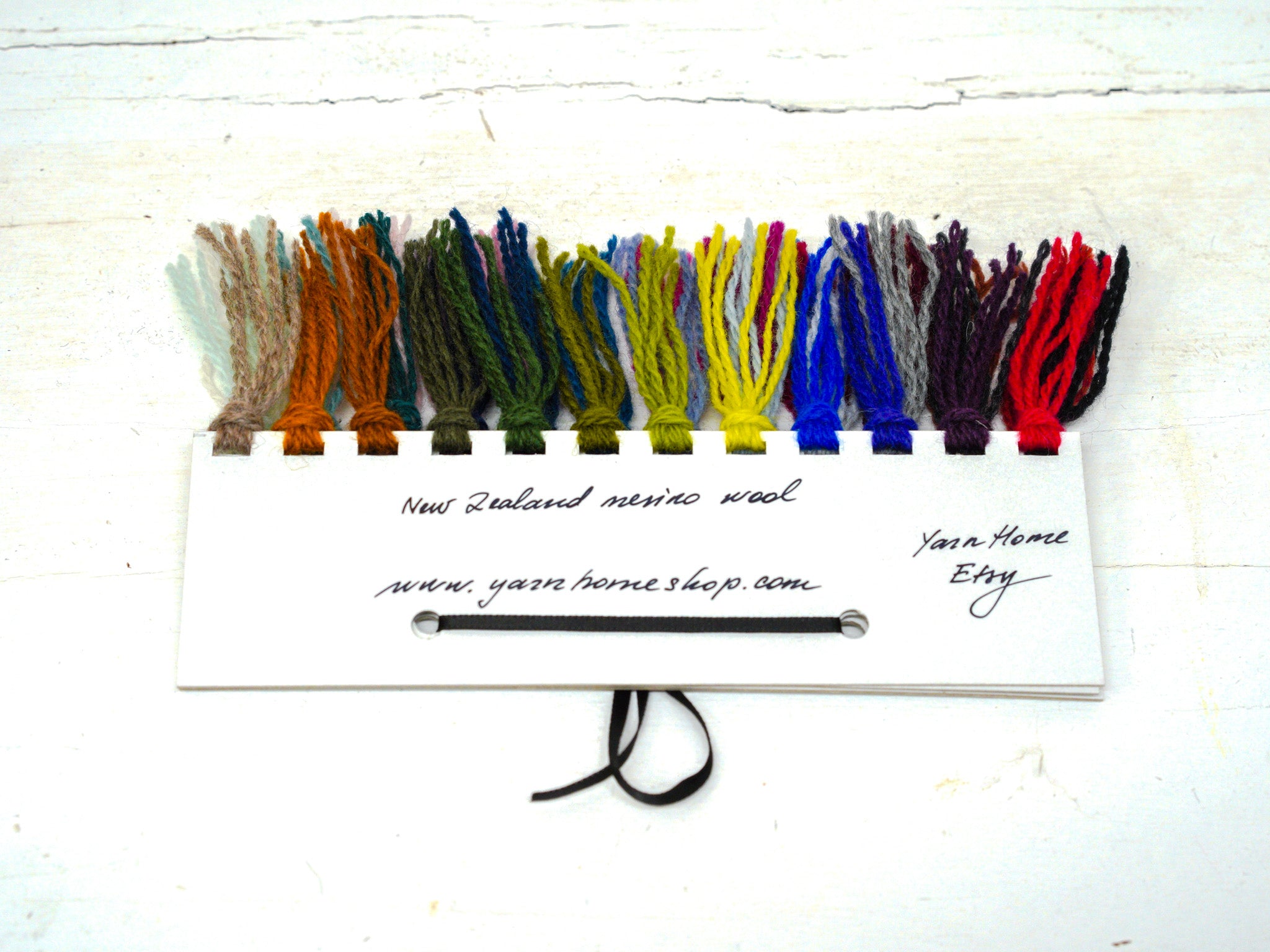 NZ Merino Wool Yarn Sample Card – 37 Fingering Colors